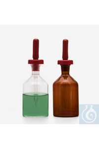 DRY BOTTLE-WIT HAAR NS PIPETTE-CLEAR-GLASS-50 ml Druppelflesjes met pipet en rubberen dop,...